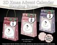 3D Pastel Snowmen Xmas Hanging Advent Calendar Box Kit