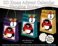 3D Pip Penguin Xmas Hanging Advent Calendar Box Kit