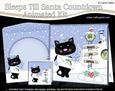 3D Xmas Cute Little Cat Sleeps Till Santa Animated Card
