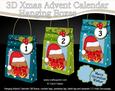 3D Little Bobbin Robin Xmas Hanging Advent Calendar Box Kit