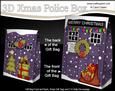 3D Christmas Police Box Gift Bag Mini Kit