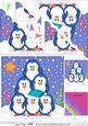 Xmas Penguin Tree Felties Scallop Corner Side Stacker Topper