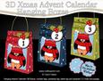 3D Pip Penguin Xmas Hanging Advent Calendar Box Kit