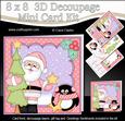 8x8 Xmas Santa's Tree Mini Kit 3D Decoupage