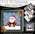 8x8 Xmas Oops Santa Mini Kit 3D Decoupage