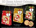 3D Rudolph Xmas Hanging Advent Calendar Box Kit
