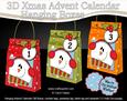 3D Snowman Xmas Hanging Advent Calendar Box Kit