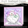 8 x 8 Xmas Penguin Love Kit with Scalloped Corners