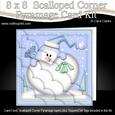 8 x 8 Xmas Penguin Love Kit with Scalloped Corners