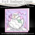 8 x 8 Xmas Snowman Love Kit with Scalloped Corners