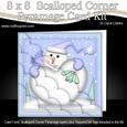 8 x 8 Xmas Snowman Love Kit with Scalloped Corners