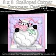 8 x 8 Xmas Milly Moo Cow Love Kit with Scalloped Corners