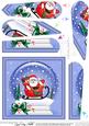 Xmas Santa Snowglobe Fan Pyramage Topper