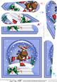 Xmas Rudolph Snowglobe Fan Pyramage Topper