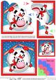 Xmas Oops Milly Moo Cow Snowball Fan Pyramage Topper