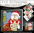 8x8 Xmas Santa's List Mini Kit 3D Decoupage