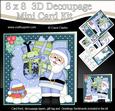 8x8 Xmas Santa Mini Kit 3D Decoupage