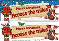 Lge Dl Xmas Across the Miles Rudolph Signpost Easicut 3D Dec