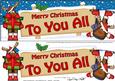 Lge Dl Xmas to You All Rudolph Signpost Easicut 3D Dec