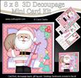8x8 Xmas Santa Mini Kit 3D Decoupage