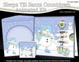 3D Xmas Skating Snowman Sleeps Till Santa Animated Card