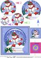 Xmas Snowman Snowglobe Circle Pyramage Topper