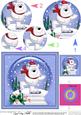 Xmas Polar Bear Snowglobe Circle Pyramage Topper