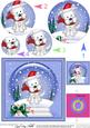 Xmas Westie Dog Snowglobe Circle Pyramage Topper