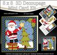 8x8 Xmas Dressing the Tree Santa Mini Kit 3D Decoupage
