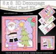8x8 Xmas Dressing the Tree Santa Mini Kit 3D Decoupage