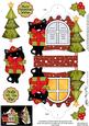 3D Little Cat Xmas Window Treat Holder Christmas Decoration
