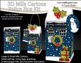 3D Xmas Police Box Milk Carton Treat Boxes