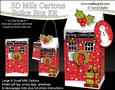 3D Xmas Police Box Milk Carton Treat Boxes