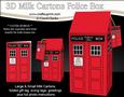 3D Police Box Milk Carton Treat Boxes