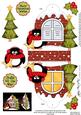 3D Pip Penguin Xmas Window Treat Holder Christmas Decoration