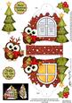 3D Hoot Owl Xmas Window Treat Holder Christmas Decoration