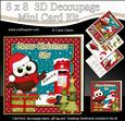 8x8 Christmas Shy Little Hoot Owl 3D Decoupage