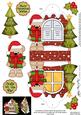3D Teddy Tess Xmas Window Treat Holder Christmas Decoration