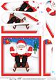 Xmas Sledging Santa Fan Pyramage Topper