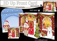 3D Christmas Santa's List Up Front Card Decoupage