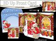 3D Christmas Livvy Bear's Heart Up Front Card Decoupage
