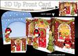 3D Christmas Pip Penguin's Star Up Front Card Decoupage