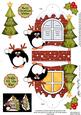 3D Pip Penguin Xmas Window Treat Holder Christmas Decoration