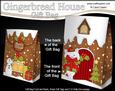 3D Xmas Cute Little Cat Gingerbread House Gift Bag Mini Kit