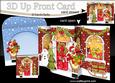 3D Xmas Rudolph's Presents Up Front Card Decoupage