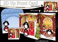 3D Xmas Pip Penguin Up Front Card Decoupage
