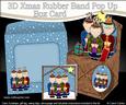 3D We 3 Kings Nativity Rubber Band Xmas Pop Up Box Card