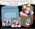 3D Shepherds Nativity Rubber Band Xmas Pop Up Box Card