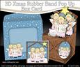 3D Angel Choir Nativity Rubber Band Xmas Pop Up Box Card