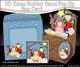 3D in the Stable Nativity Rubber Band Xmas Pop Up Box Card